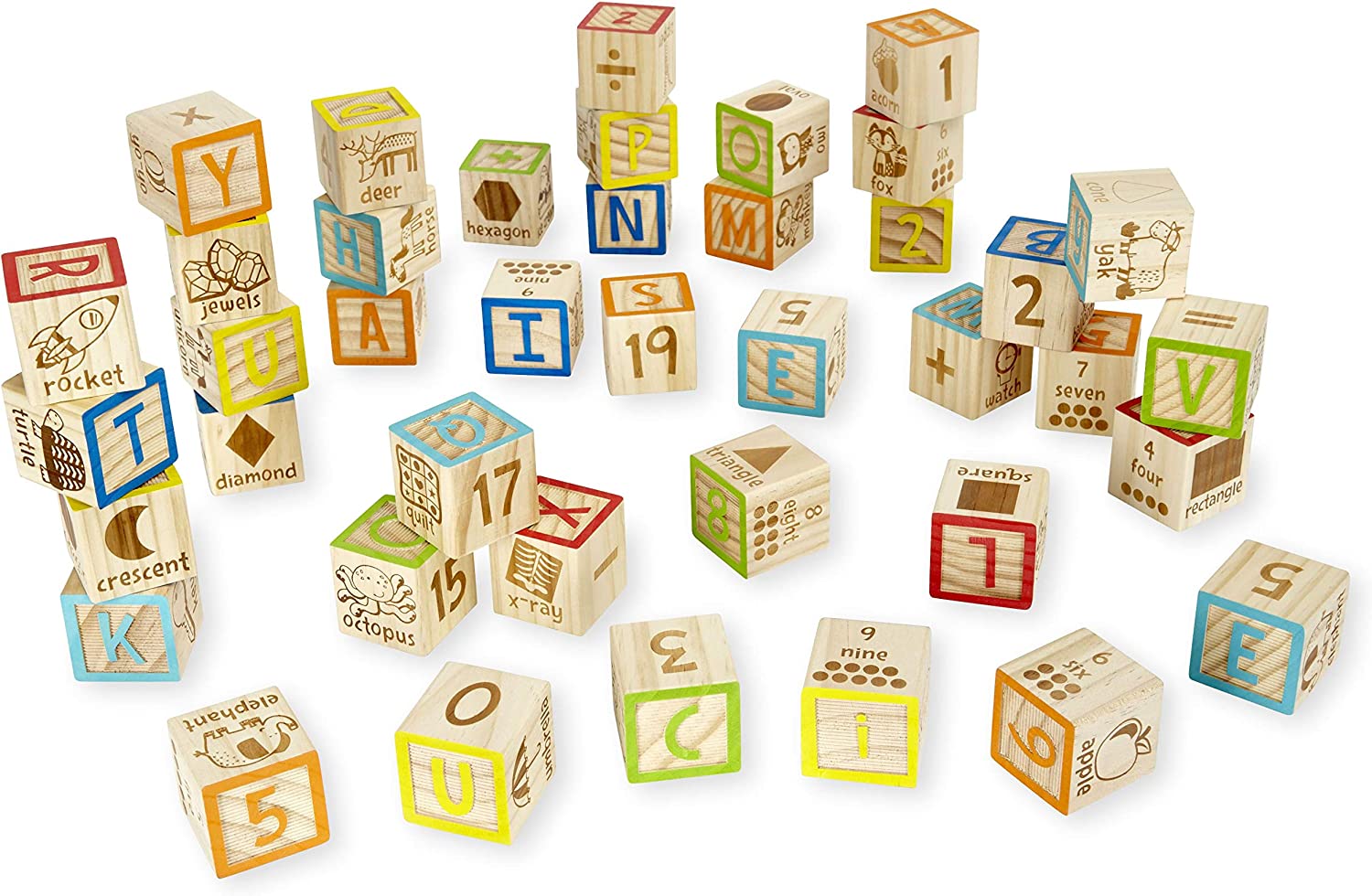 Imaginarium Wooden ABC Alphabet Block Set, for Ages 24, 40 Pieces
