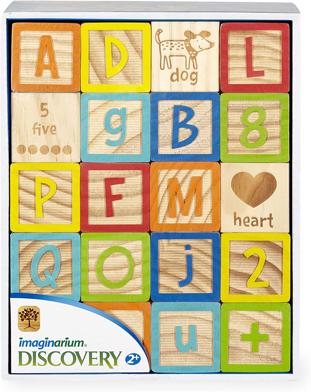 Imaginarium Wooden ABC Alphabet Block Set, for Ages 24, 40 Pieces