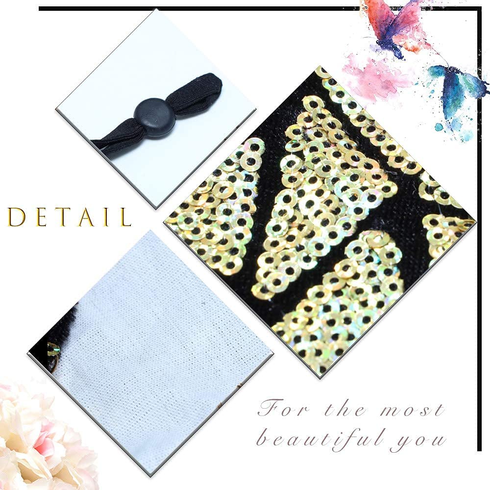 Sttiafay Sparkly Sequin Face Mask Multicolor Irregular Pattern Mask Cover Glitter Masquerade Party N