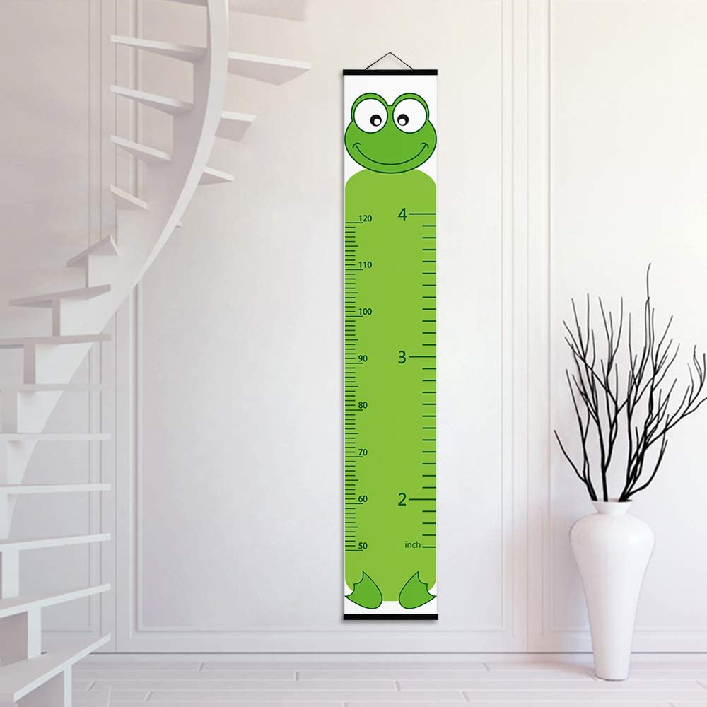 ASENART Height Growth Chart Cartoon Animal Frog for Kids – Portable Foldable Writable Waterproof H