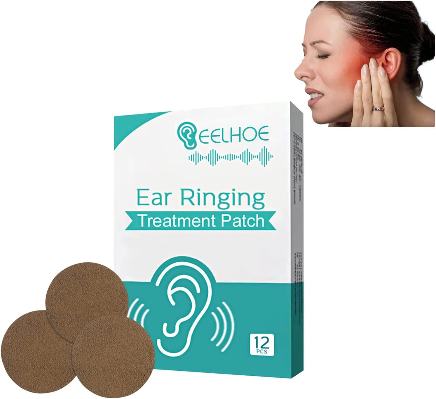 KOOO Ear Ringing Treatment Patch,Tinnitus Relief Treatment Ear Patch- Tinnitus Patch,Tinnitus Relief