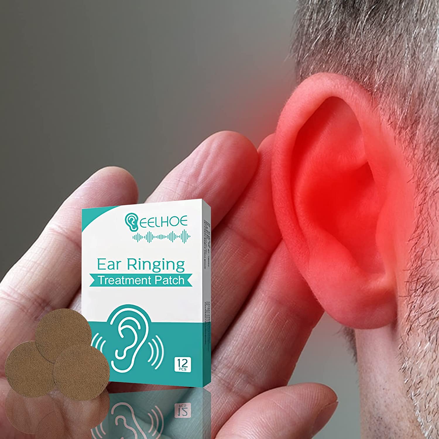 KOOO Ear Ringing Treatment Patch,Tinnitus Relief Treatment Ear Patch- Tinnitus Patch,Tinnitus Relief