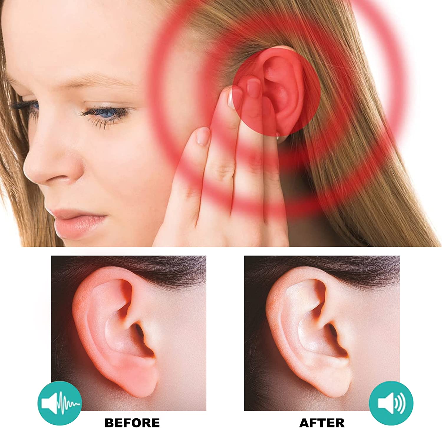 KOOO Ear Ringing Treatment Patch,Tinnitus Relief Treatment Ear Patch- Tinnitus Patch,Tinnitus Relief