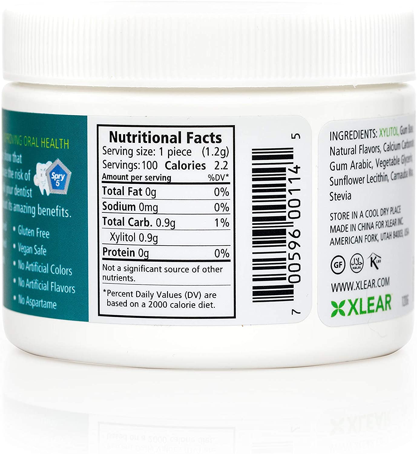 Spry Fresh Natural Xylitol Chewing Gum Dental Defense System Aspartame-Free Sugar Free Gum (Wintergr