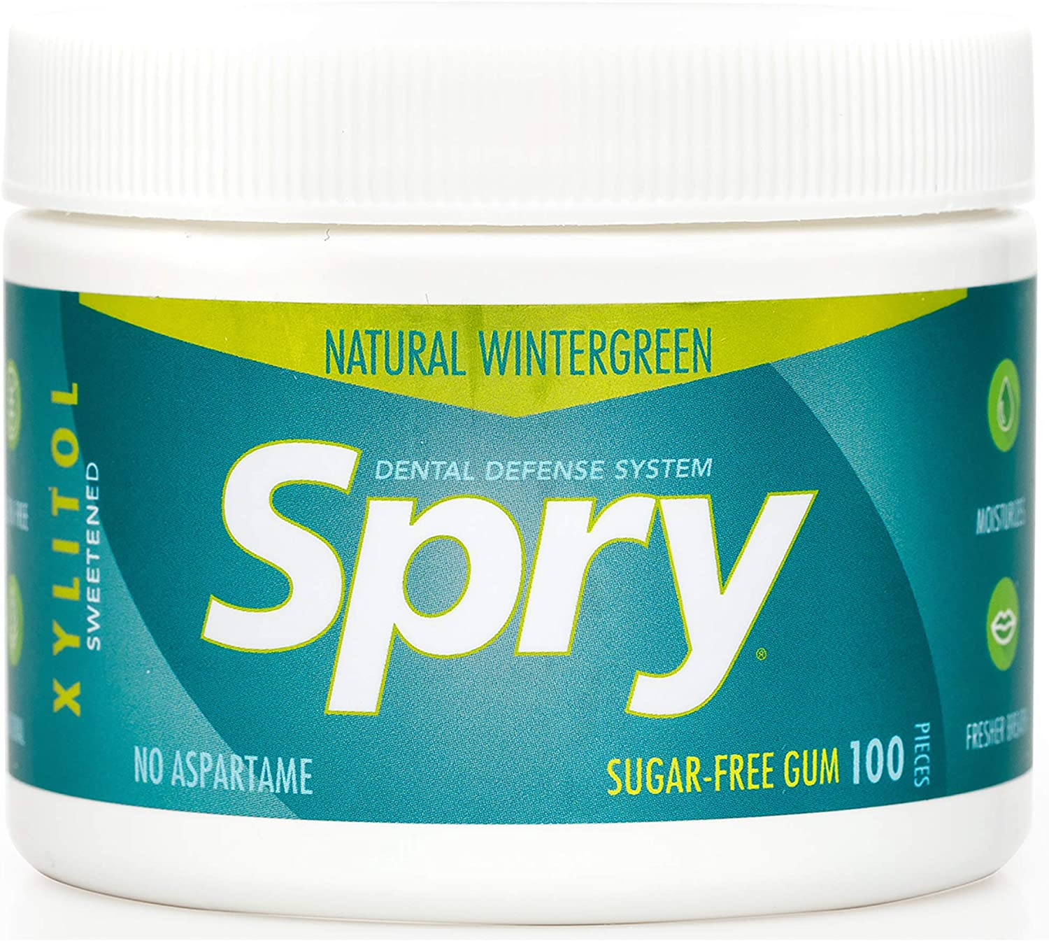Spry Fresh Natural Xylitol Chewing Gum Dental Defense System Aspartame-Free Sugar Free Gum (Wintergr