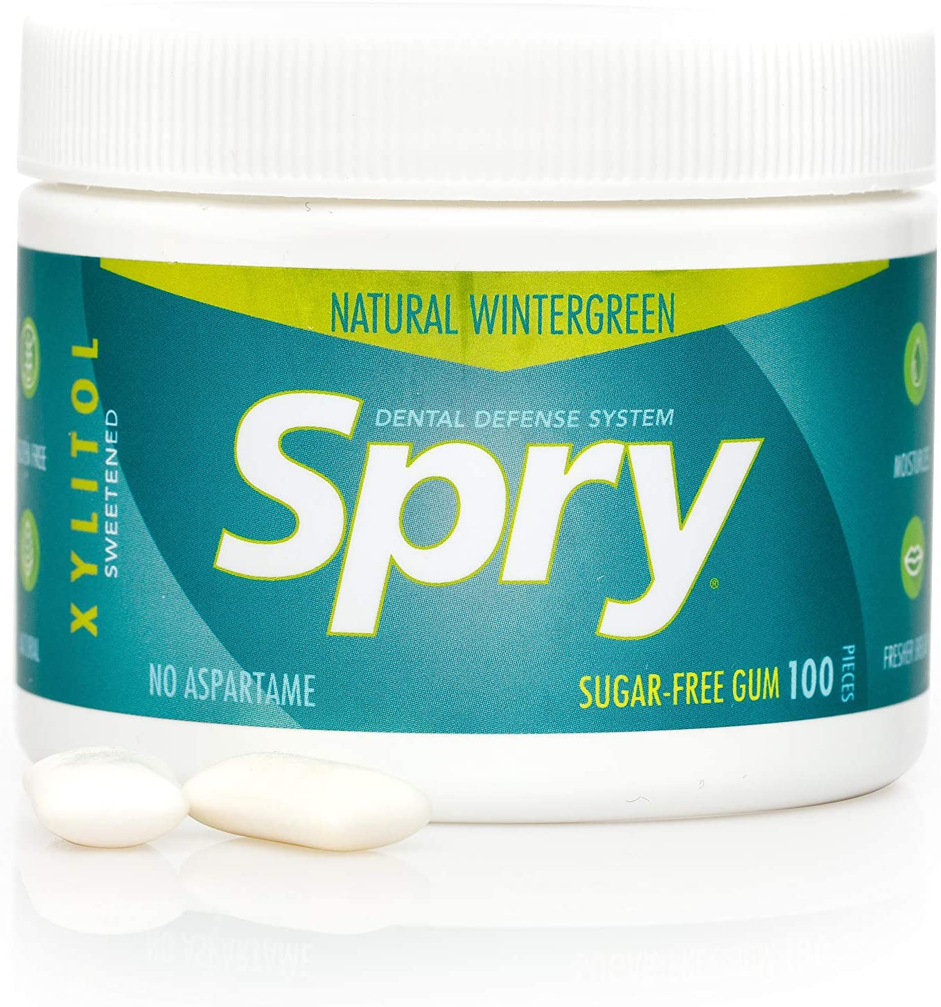 Spry Fresh Natural Xylitol Chewing Gum Dental Defense System Aspartame-Free Sugar Free Gum (Wintergr