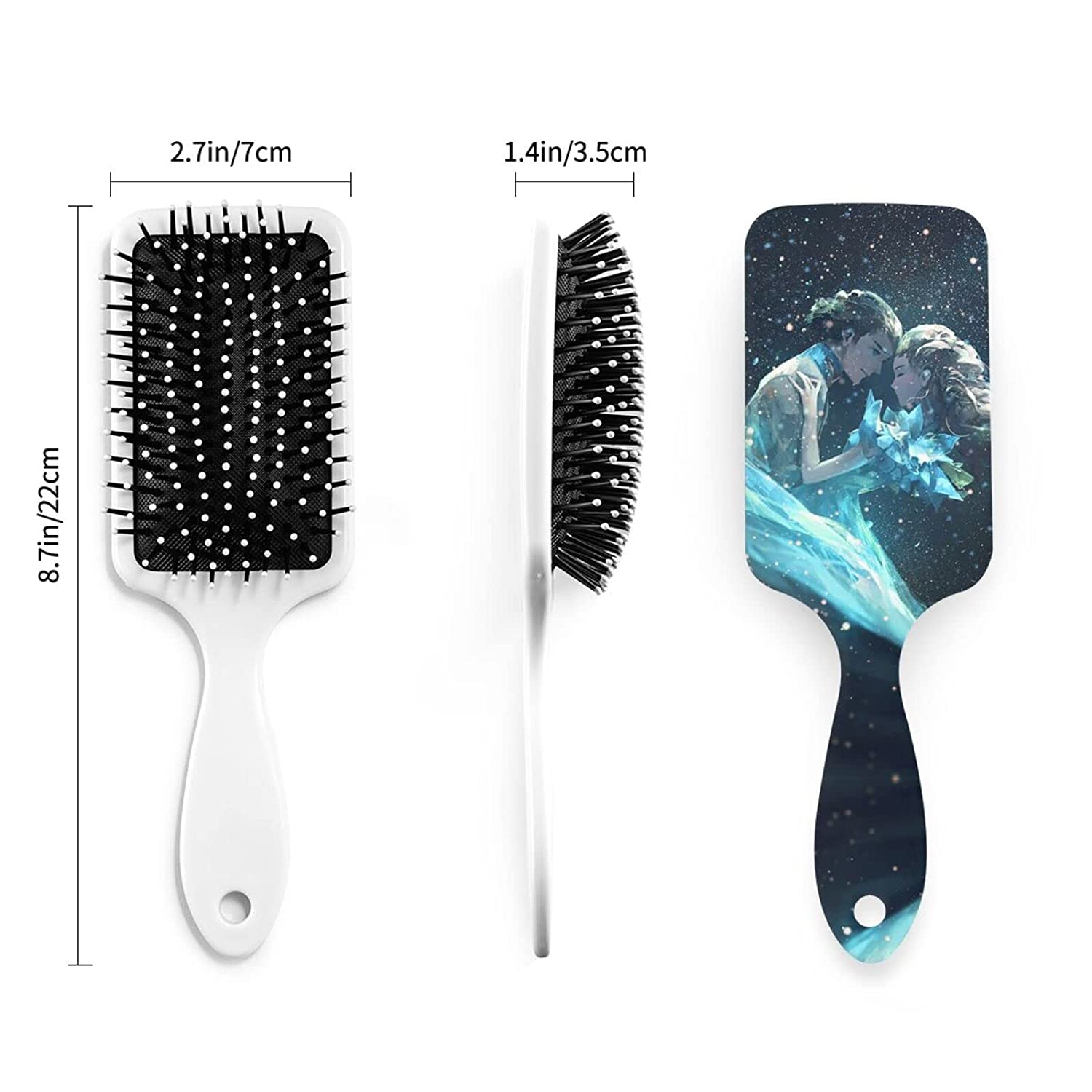 TUIFYBCO Galaxy Nebula Space Lovers Hair Brush, Air Cushion Comb for Women Men Kids, Nylon Hair Brus
