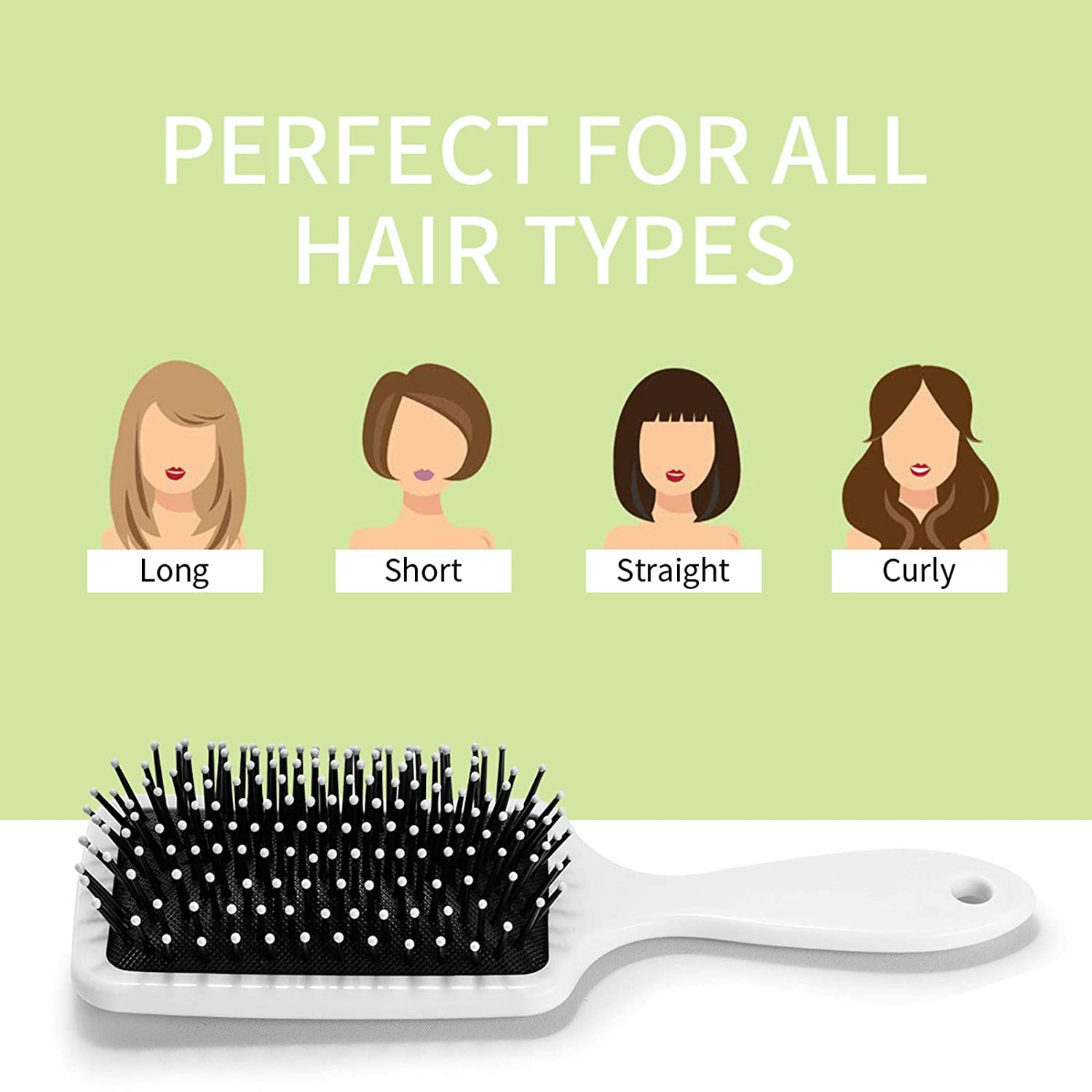 TUIFYBCO Galaxy Nebula Space Lovers Hair Brush, Air Cushion Comb for Women Men Kids, Nylon Hair Brus
