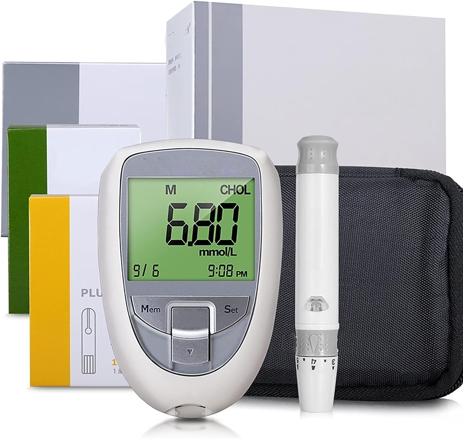 ZYYYWW Blood Sugar Test Kit, Diabetes Blood Glucose Monitor Blood Glucose Test Strips and Blood Gluc