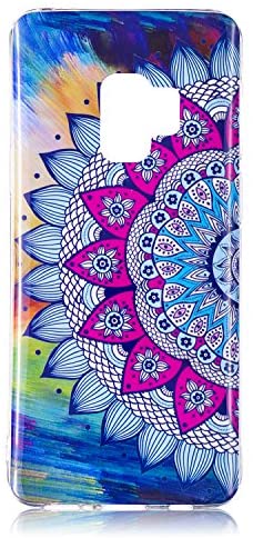 Amocase Glow in Dark Silicone Case with 2 in 1 Stylus for Samsung Galaxy S9,Stylish Colorful Printed