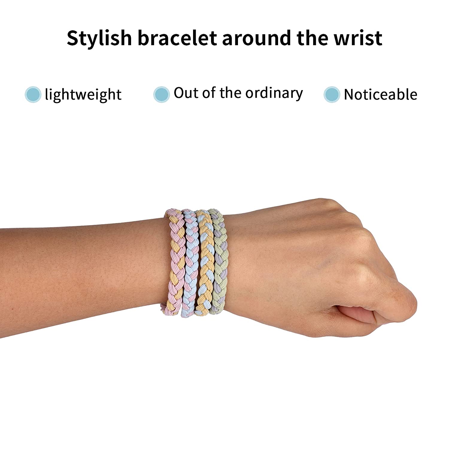 LUTER 12pcs Elastic Braided Hair Bands Cotton Hair Ties Ponytail Holders Hair Styling Accessories fo