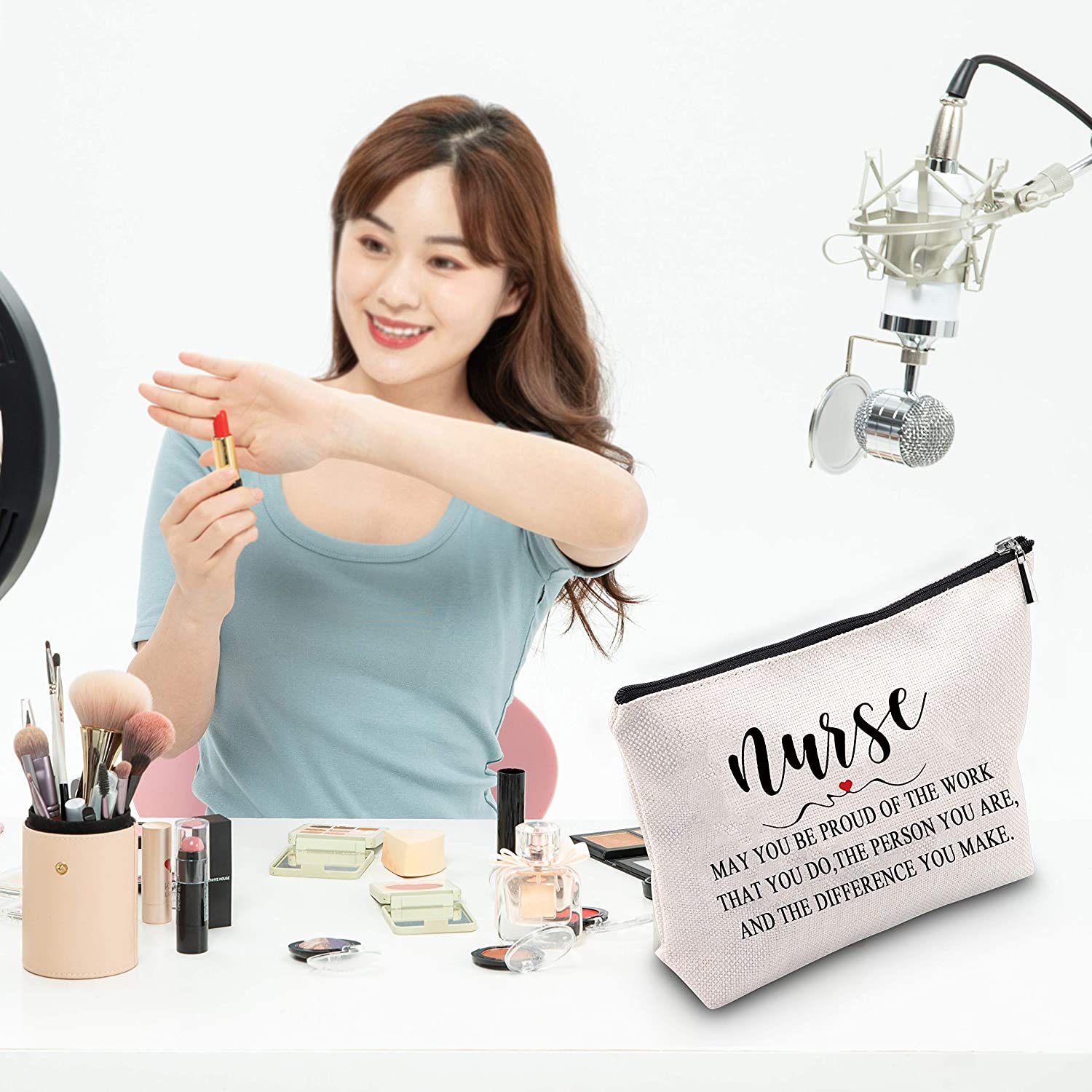 G2TUP Nurse Cosmetic Travel Pouch Bag Nurses Week Gifts Nursing School Supplies Gifts May You be Pro