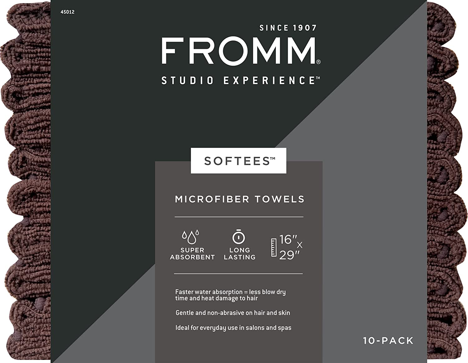 Fromm Softees Microfiber Towels – 10 Pack – Fast Drying Towel for Hair, Hands, Face – Use at H