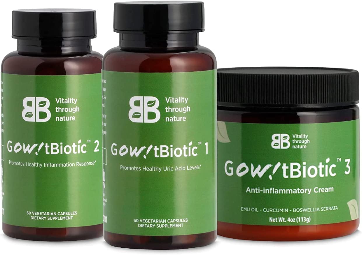 Gow!tBiotic 1, 2, and 3 Bundle - Promotes Joint Comfort and Uric Acid Control with Triple Action Sys