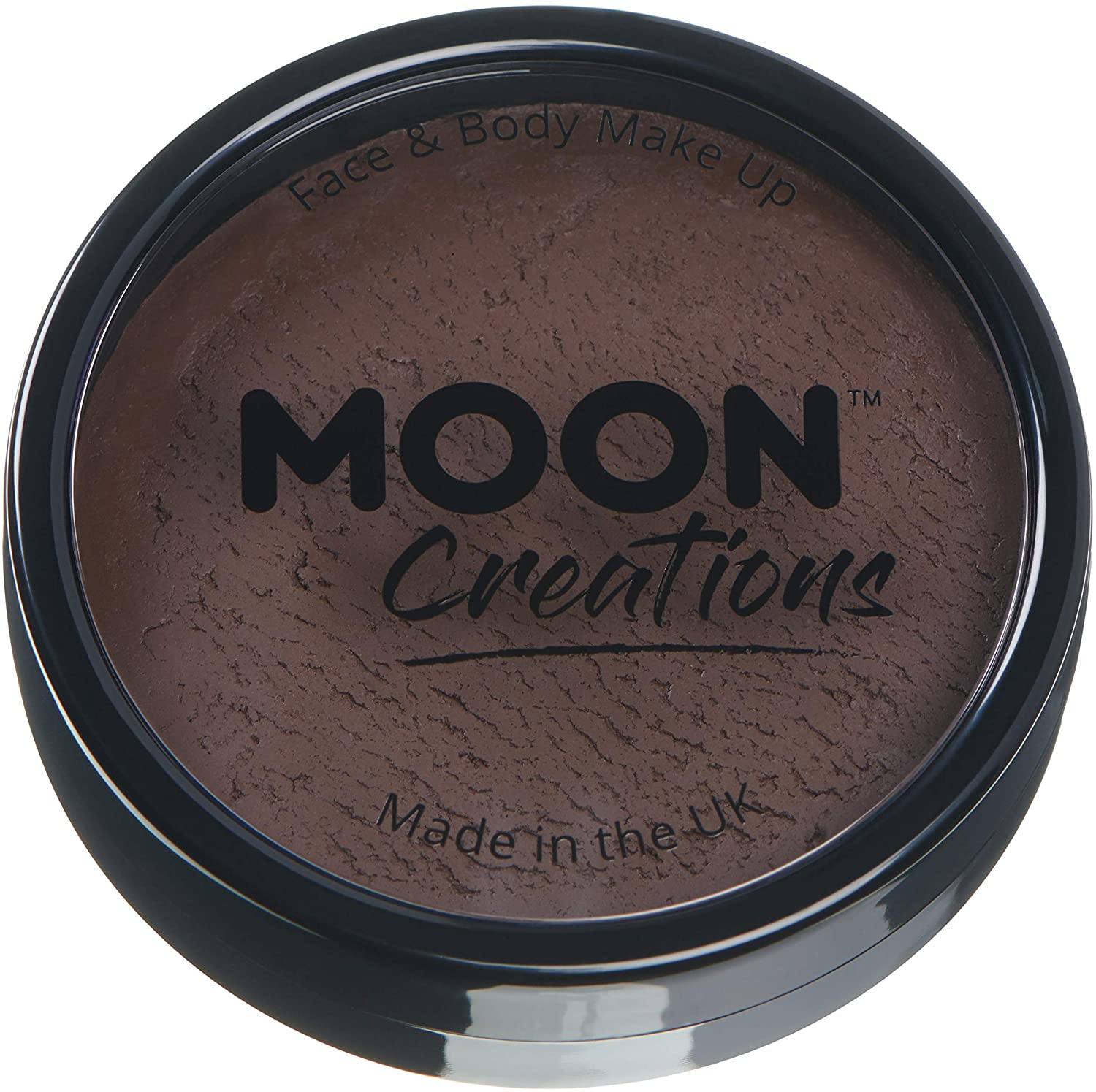 Moon Creations Pro Face & Body Paint Cake Pots Dark Brown - Professional Water Based Face Paint Make