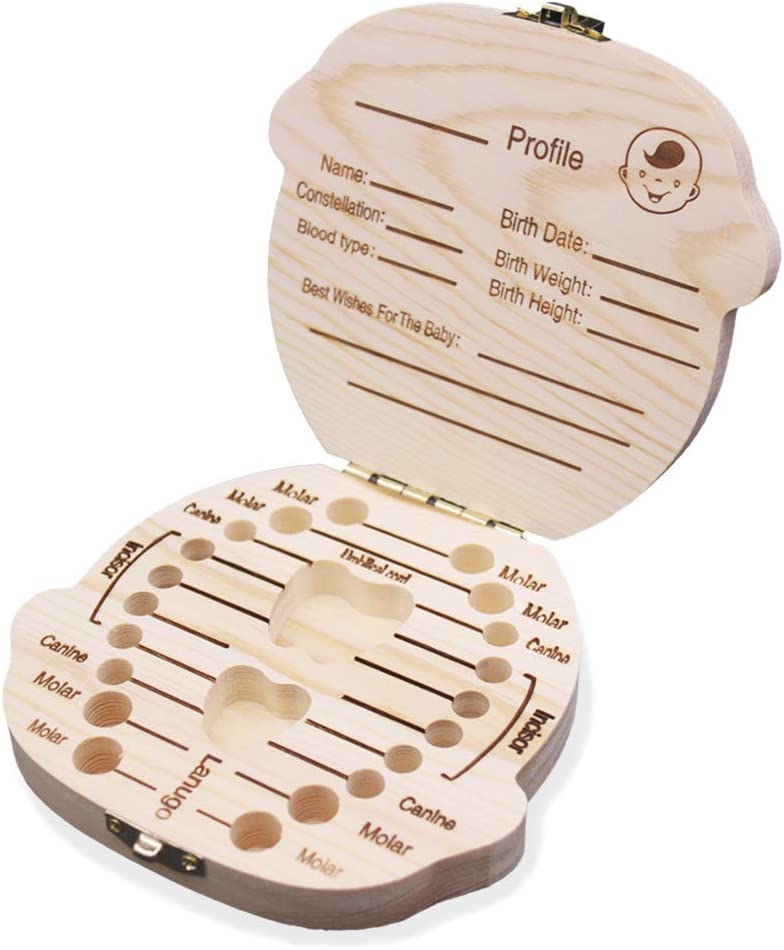 OYEFLY Baby Tooth Box,Cute Children Tooth Container Personality Baby Teeth Box Tooth Saver Design fo