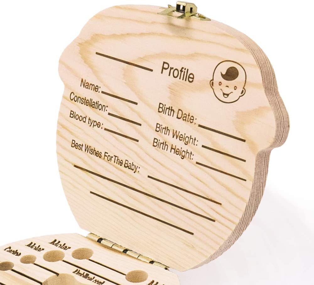 OYEFLY Baby Tooth Box,Cute Children Tooth Container Personality Baby Teeth Box Tooth Saver Design fo