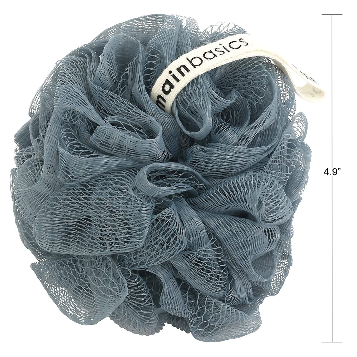 MainBasics Bath Shower Loofah Sponge Pouf Body Scrubber Exfoliator (Set of 3)