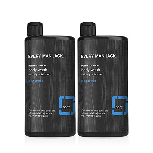 Every Man Jack Mens Body Wash - Shea Butter | Hydrating for Sensitive Skin, Naturally Derived, Cruel
