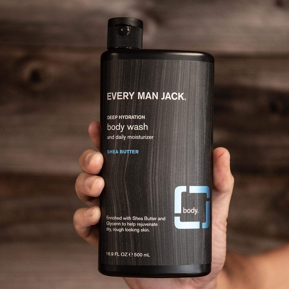 Every Man Jack Mens Body Wash - Shea Butter | Hydrating for Sensitive Skin, Naturally Derived, Cruel