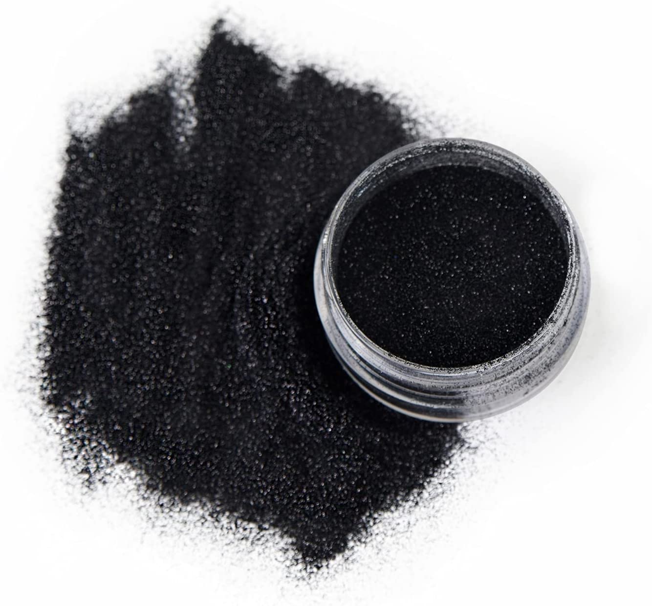 Slice of the Moon | Black Glitter Powder, 0.35oz (10g) | for Professional or Personal Use - Nail Art