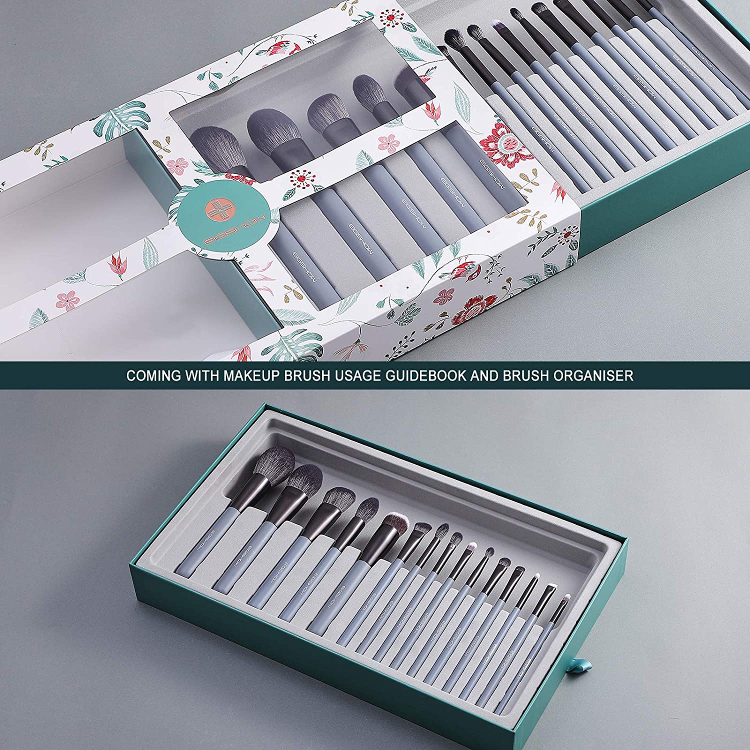 Makeup Brush Set, EIGSHOW Professional Makeup Brushes Kit Foundation Powder Concealers Eye Shadows M