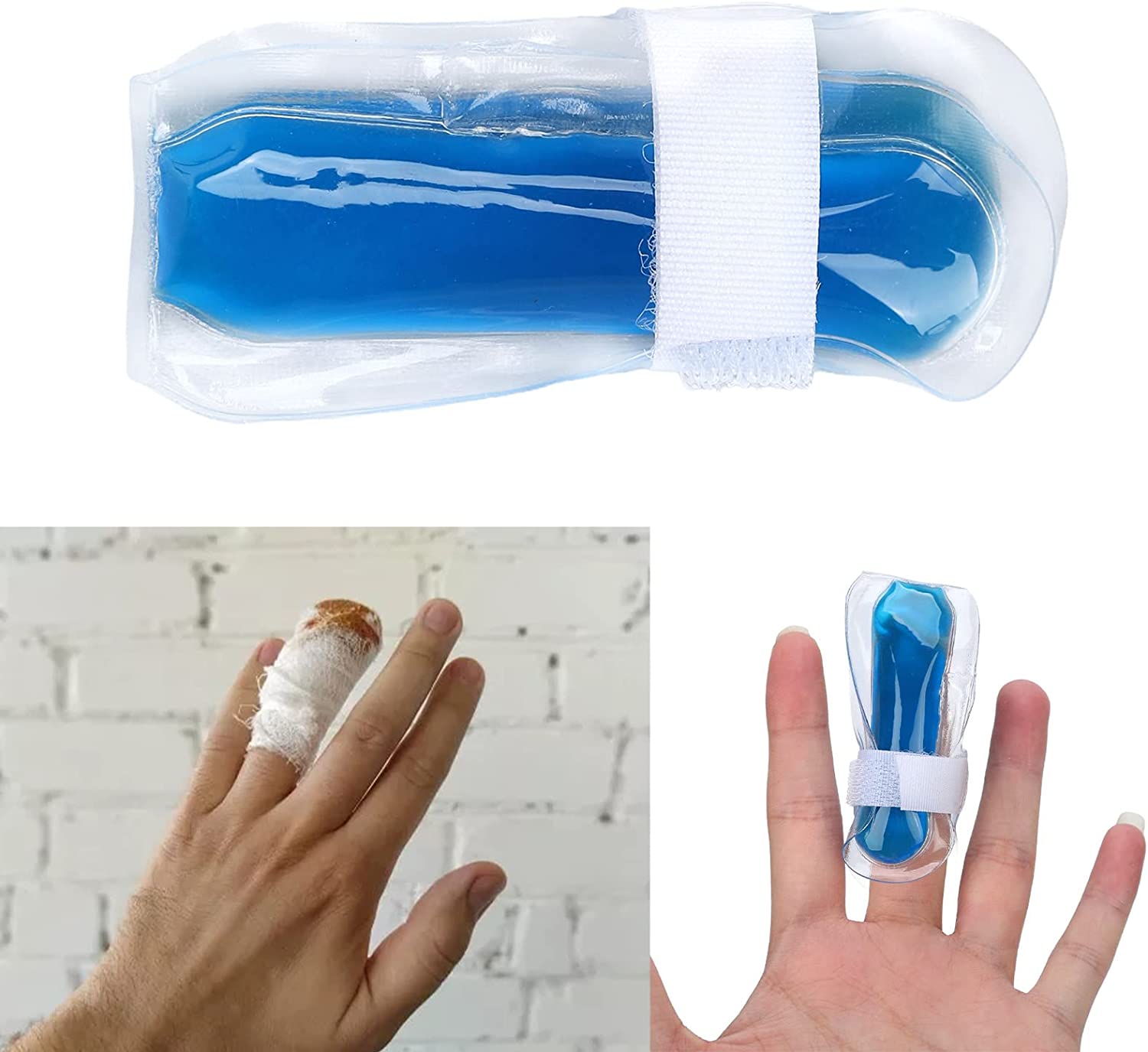 Finger Toe Ice Pack, Hot Cold Therapy Toe Tip Gel Ice Pack, Men and Women Finger Care Ice Pack (3.1i