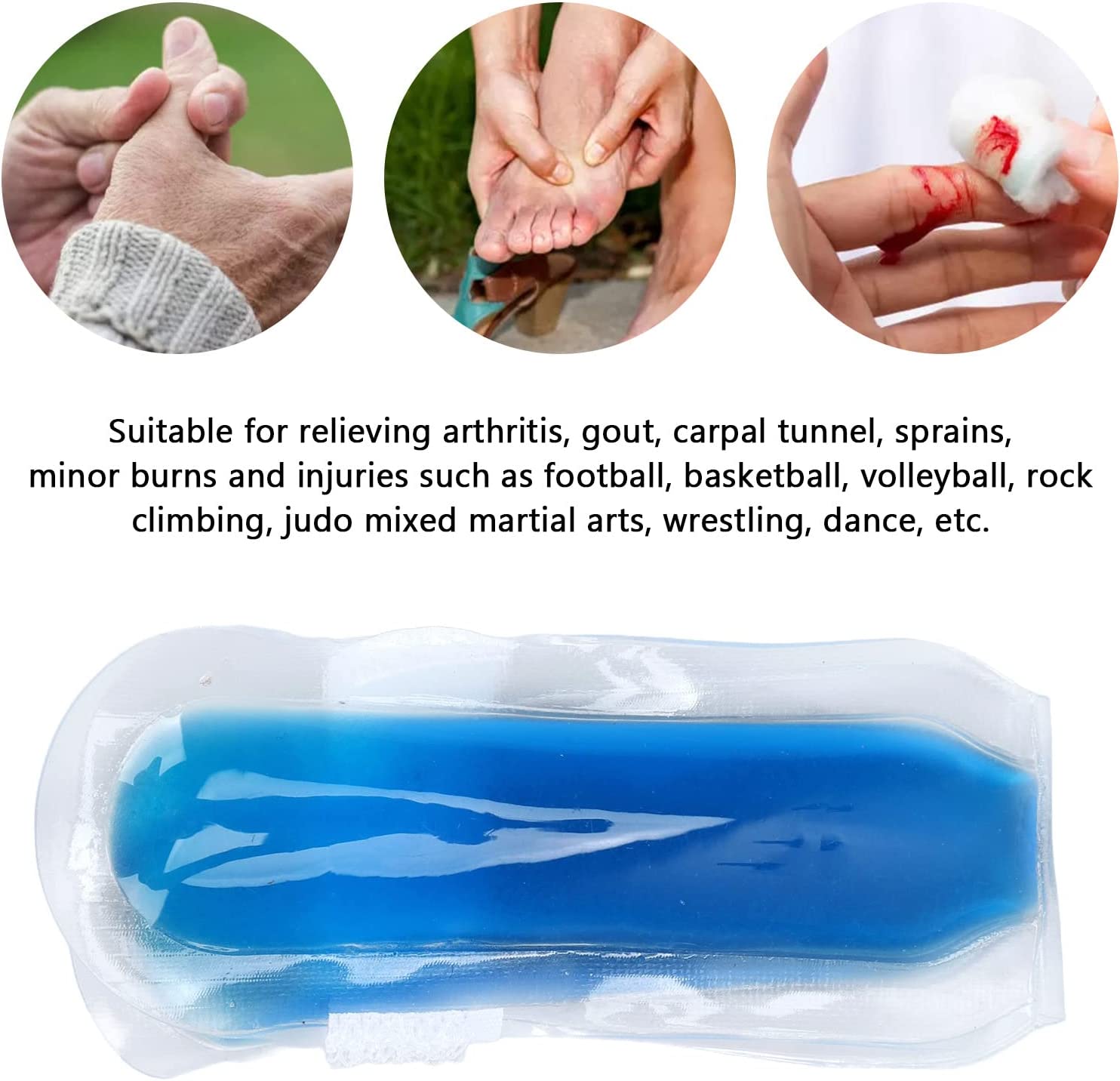 Finger Toe Ice Pack, Hot Cold Therapy Toe Tip Gel Ice Pack, Men and Women Finger Care Ice Pack (3.1i