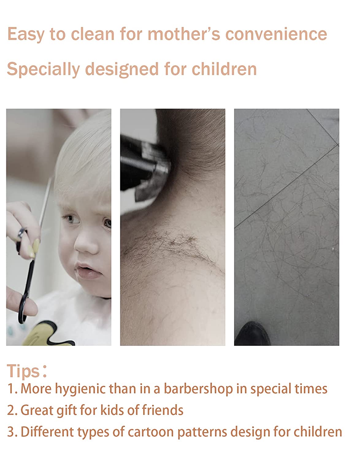JIERNXIU Kids Haircut Cape Hair Cape kit, Barber Cape Umbrella Cloak Hair Catcher Kids Hair Styling