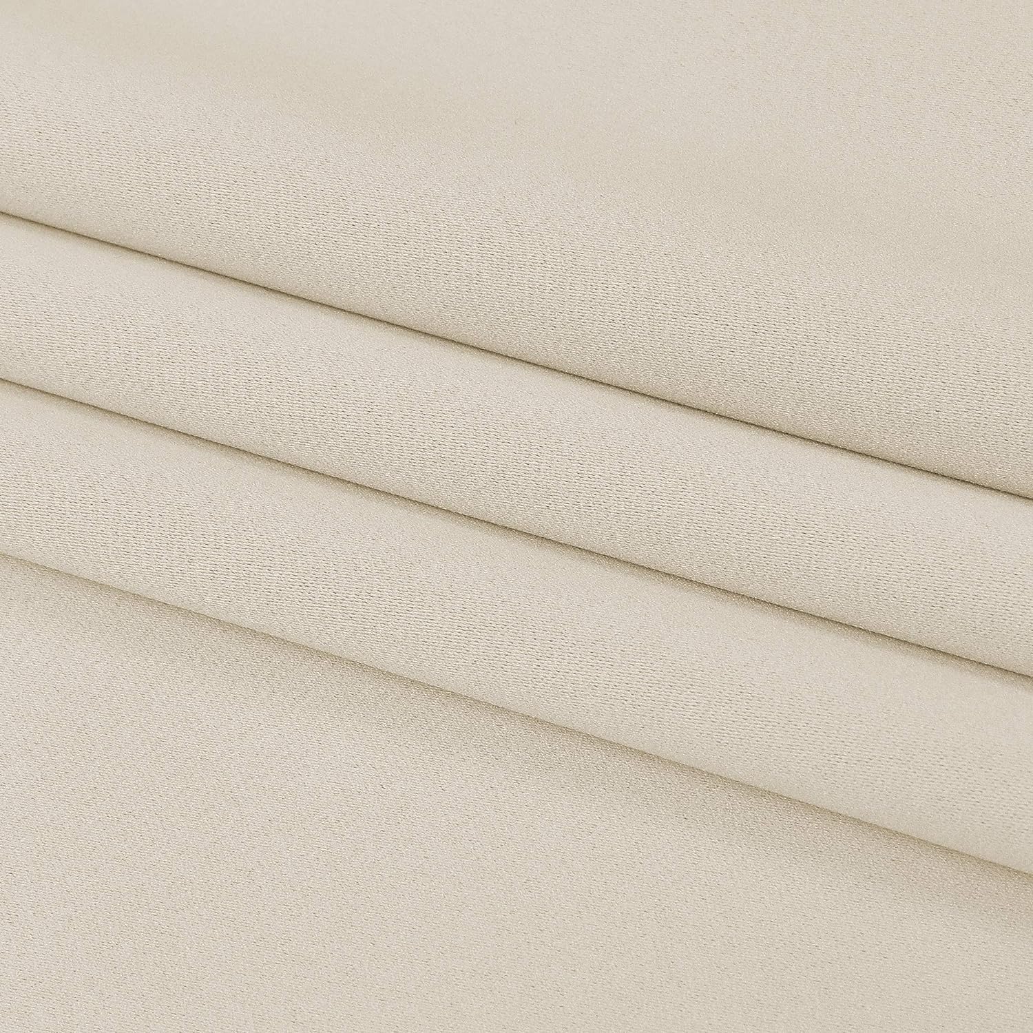 96 Inch Length Cream Beige Curtains Blackout Window Drapes for Bedroom Thermal Insulated Room Darken