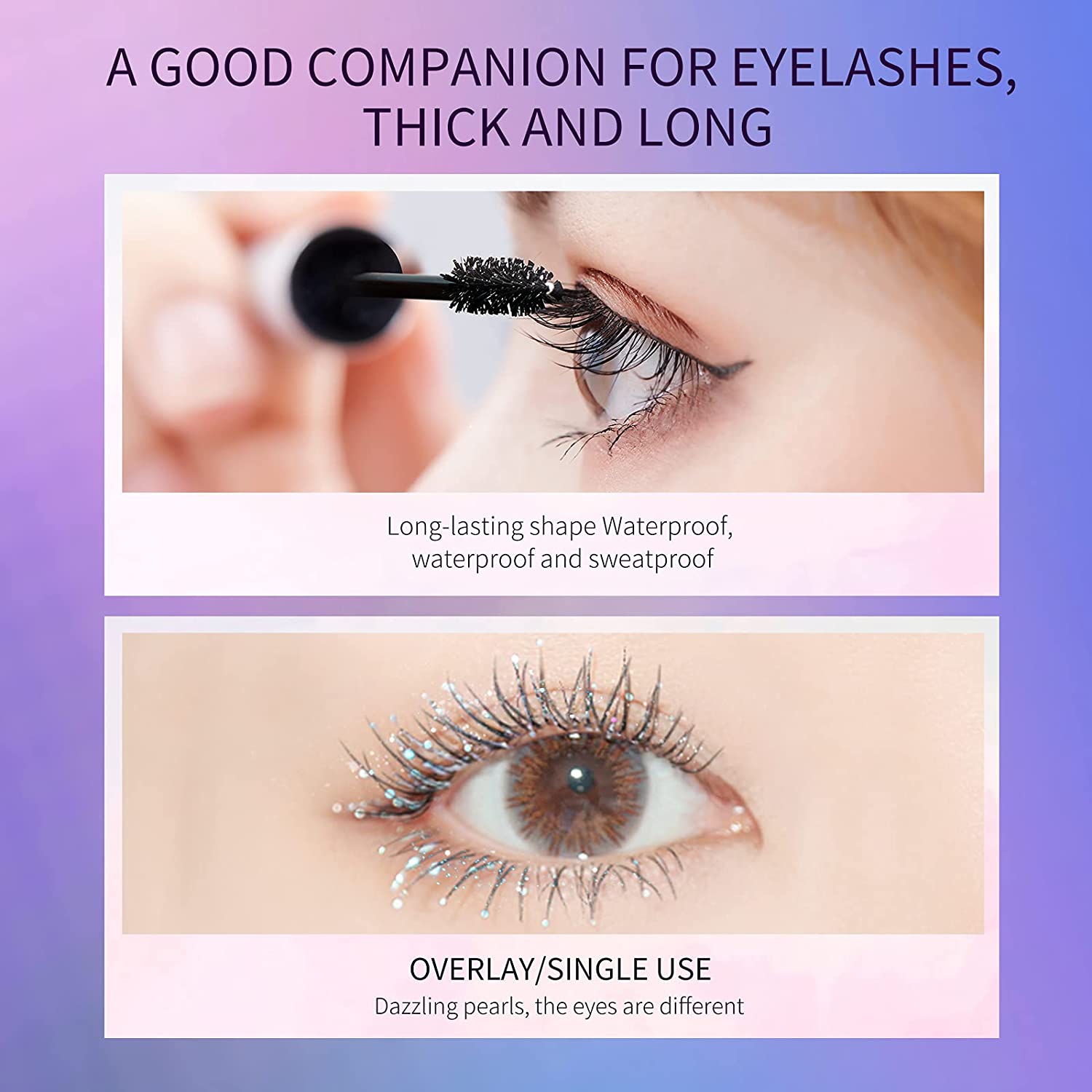 ZEESEA Diamond Series Waterproof Long Lasting colorful Mascara,4g/0.14 oz (Black 01)