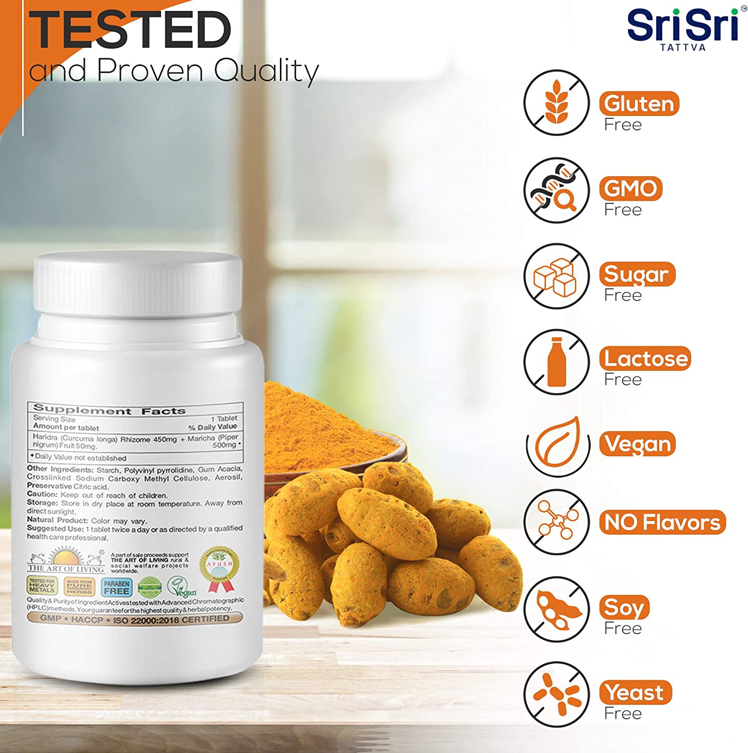 Enhanced Turmeric Black Pepper (500mg) – Enhanced Curcumin Absorption for Natural Joint & Healthy 