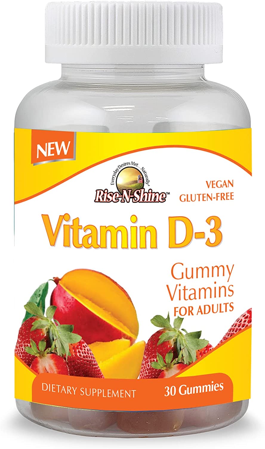 Vitamin D3 Adult Gummy Vitamins and Supplements 30 Count
