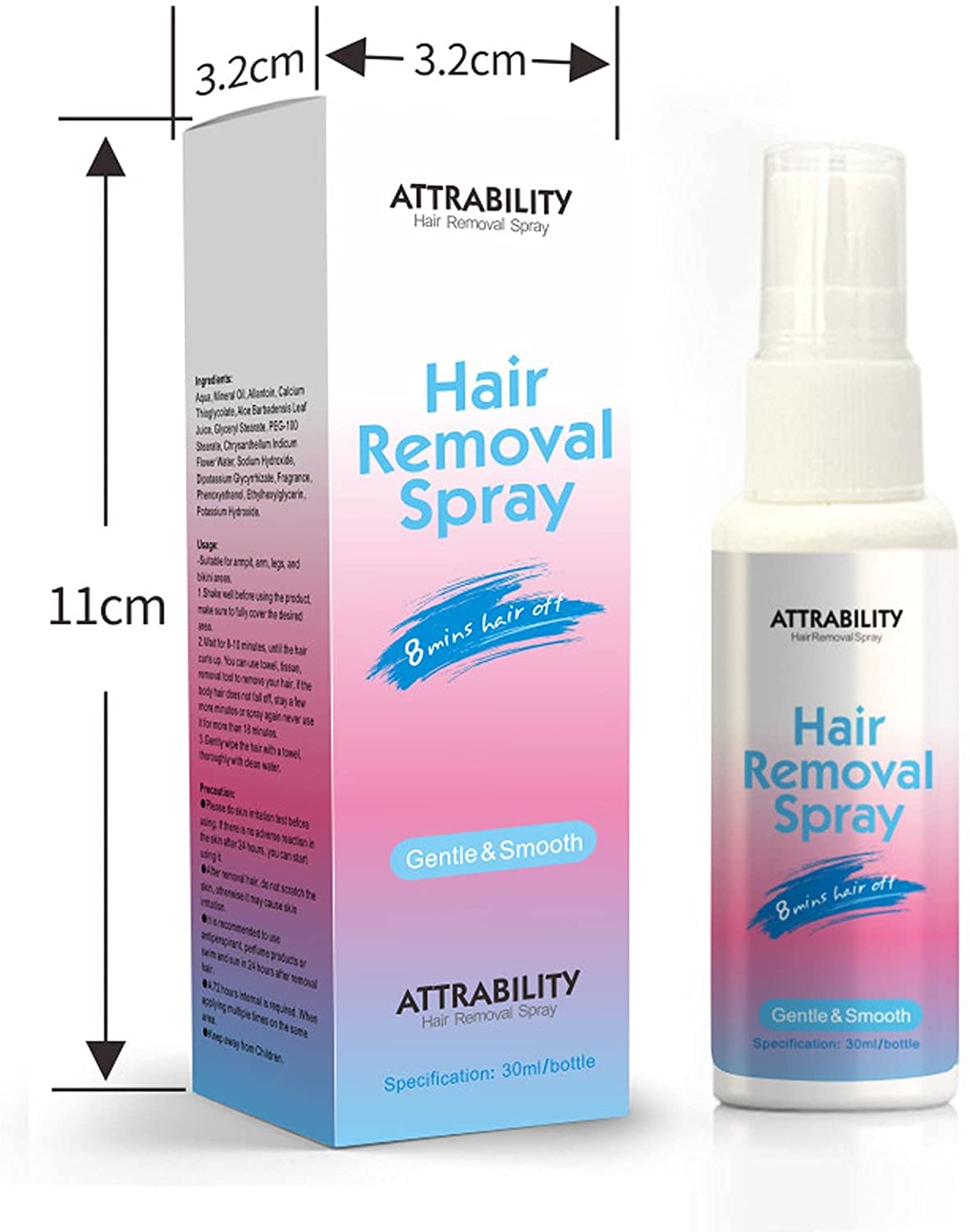 Gonwan Hair Removal Spray Foam Nature Nation Hair Removal Cream Newest Formula with Aloe Vera Vitami