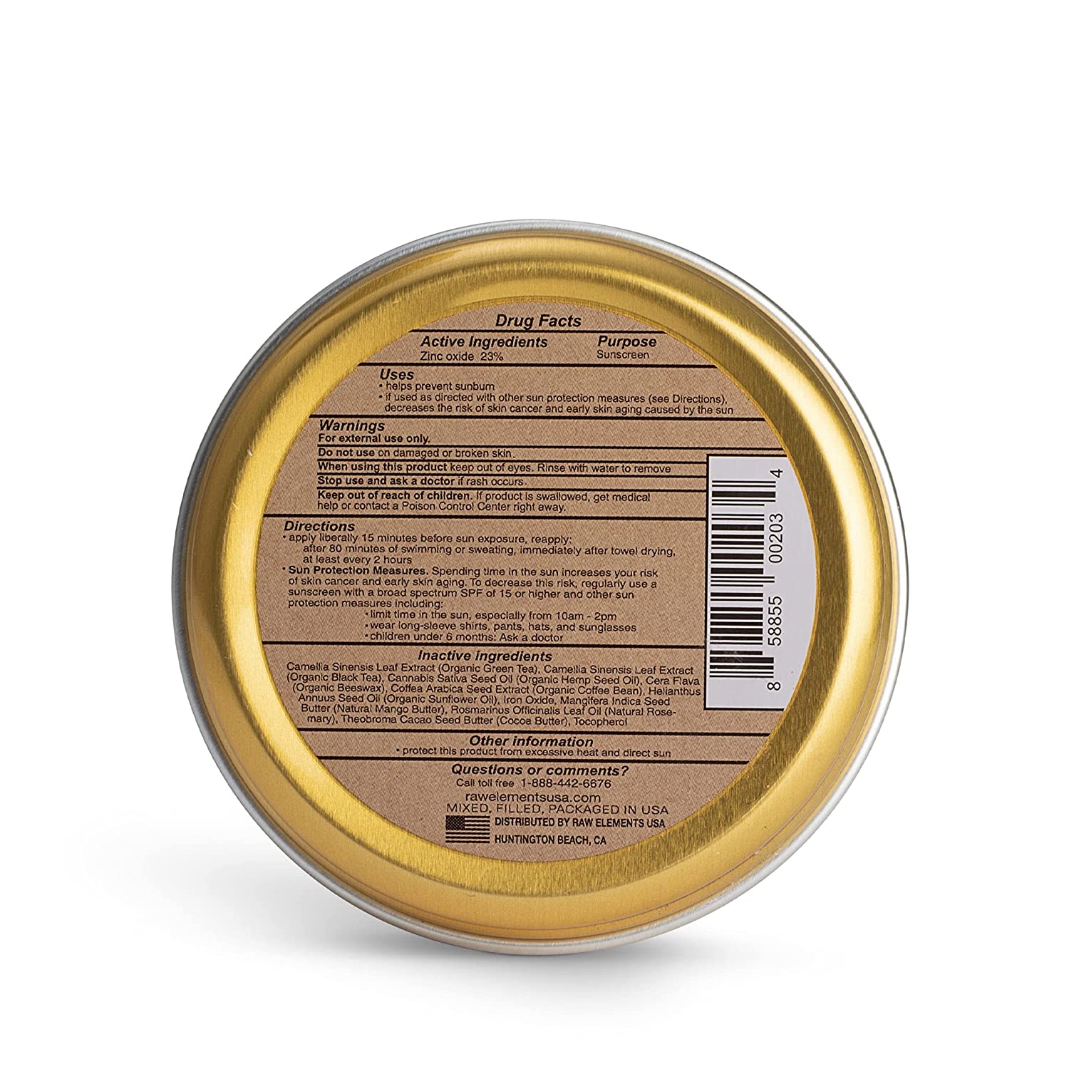 Raw Elements Tinted Facial Moisturizer Certified Natural Sunscreen | Non-Nano Zinc Oxide, 95% Organi