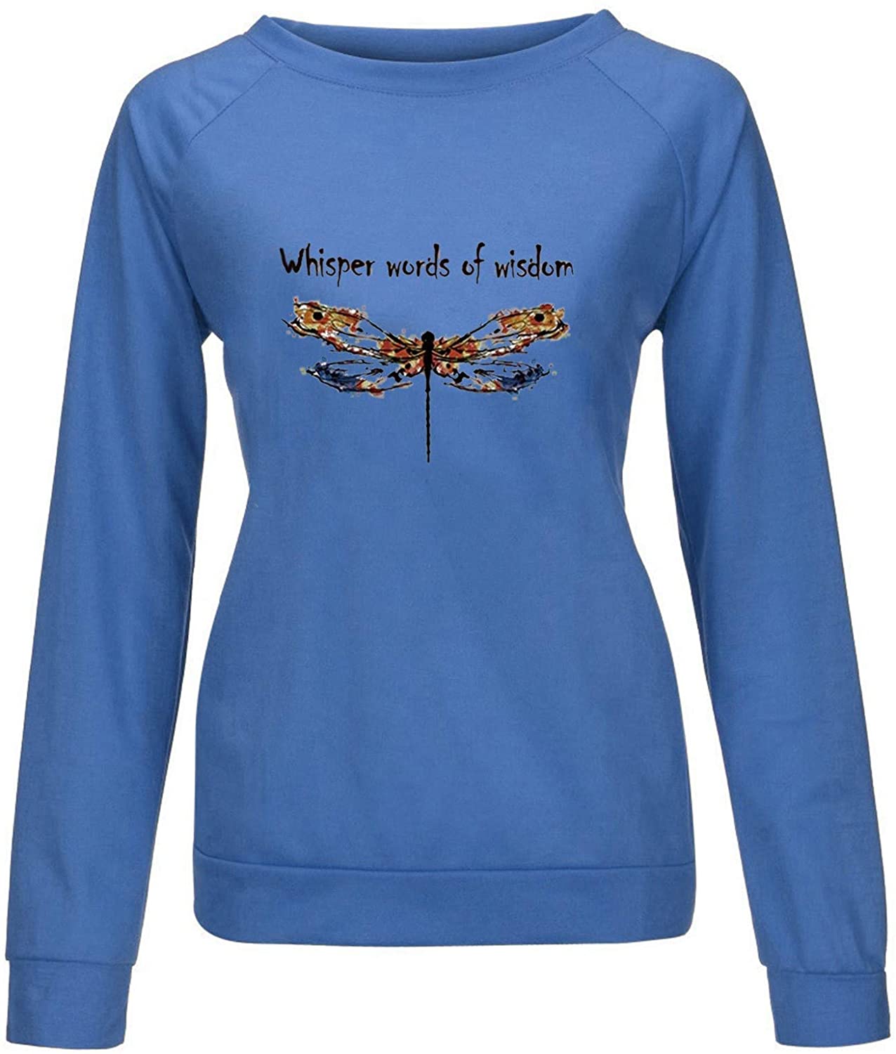 Sweatshirts for Women,Womens Dragonfly Graphic Pullover Sweatshirt Casual Baggy Blouses Shirts Athle