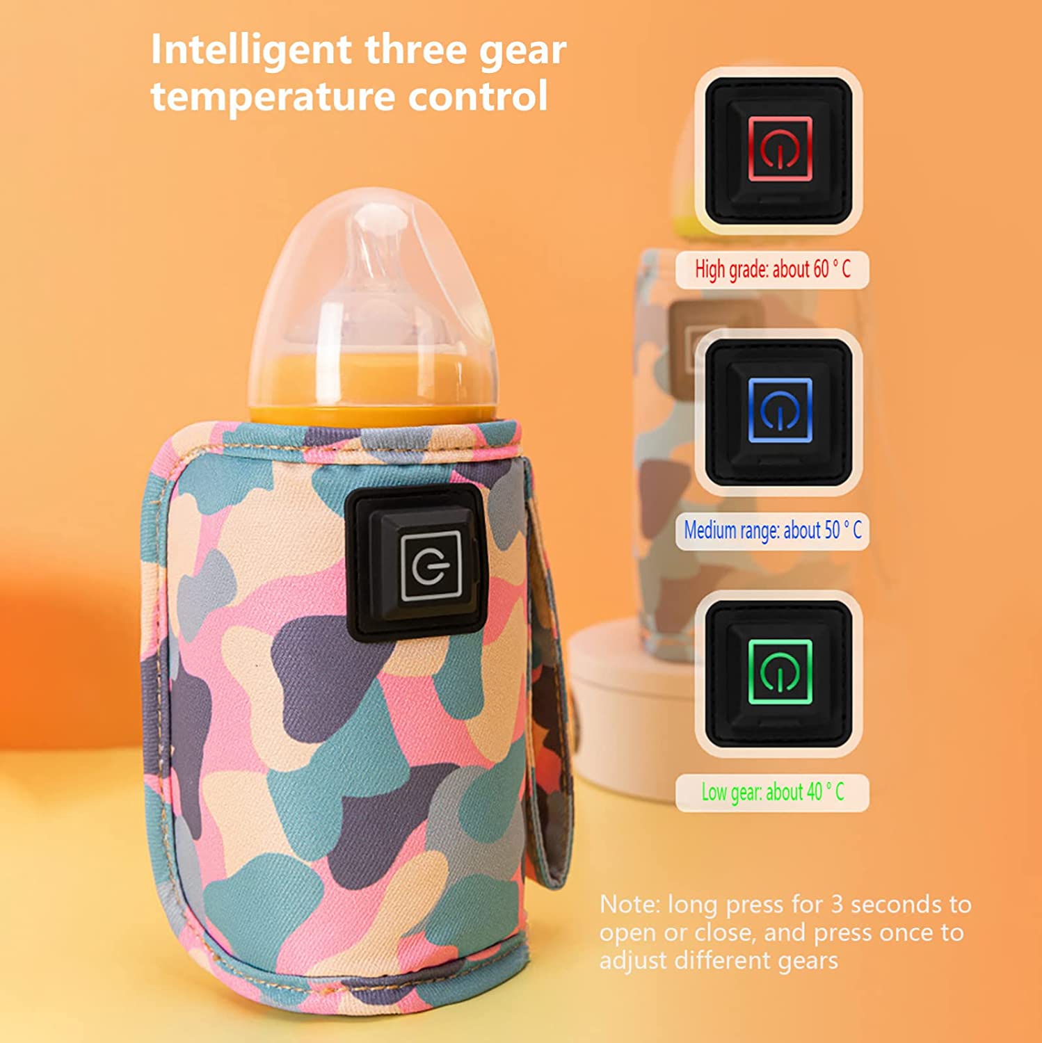 Tiansyue USB Baby Bottle Warmer Portable Milk Universal Baby Bottle Insulation Cover Heating Insulat