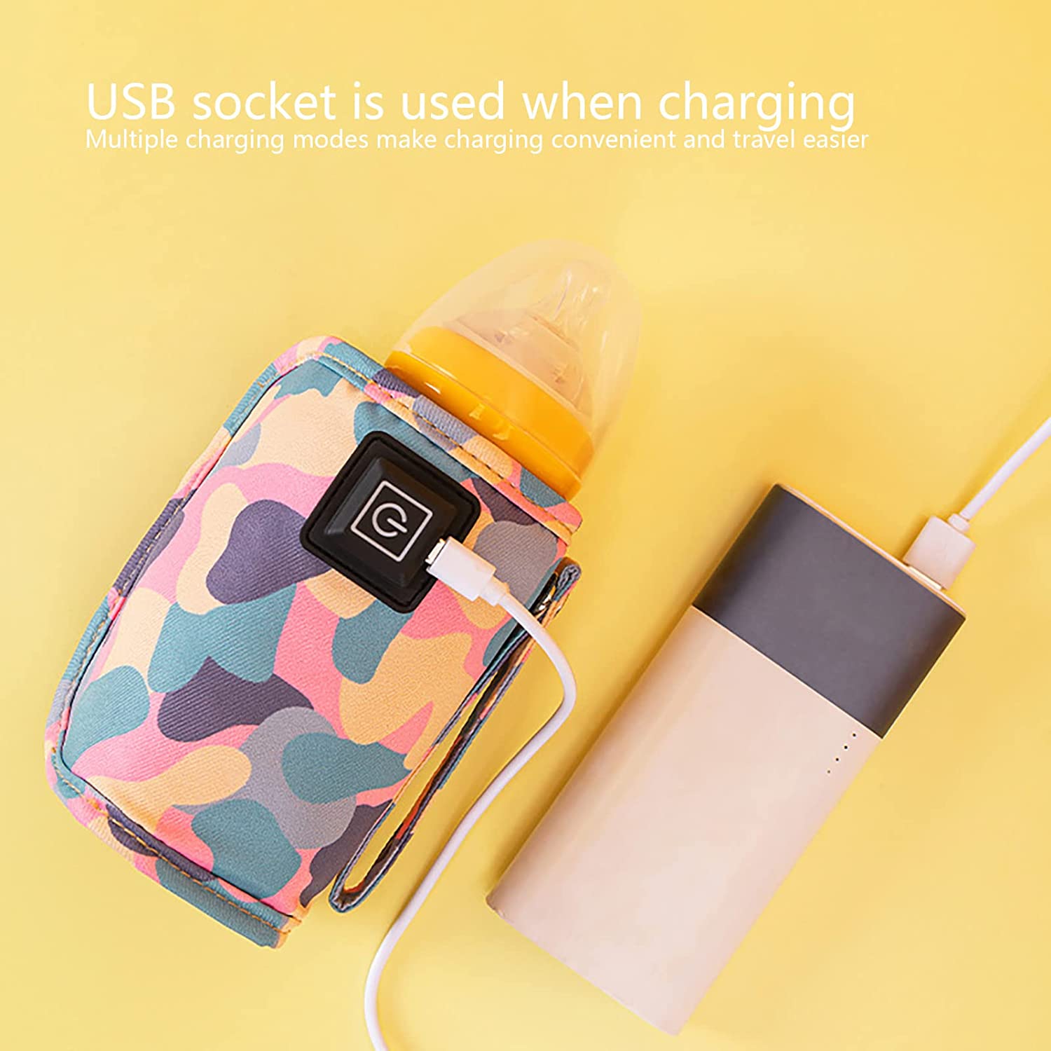 Tiansyue USB Baby Bottle Warmer Portable Milk Universal Baby Bottle Insulation Cover Heating Insulat