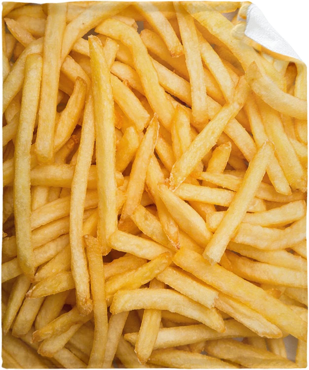 French Fries Blanket Throw, Funny Food Blanket Gift for Daughter and Son, Ultra Soft Lightweight Fla