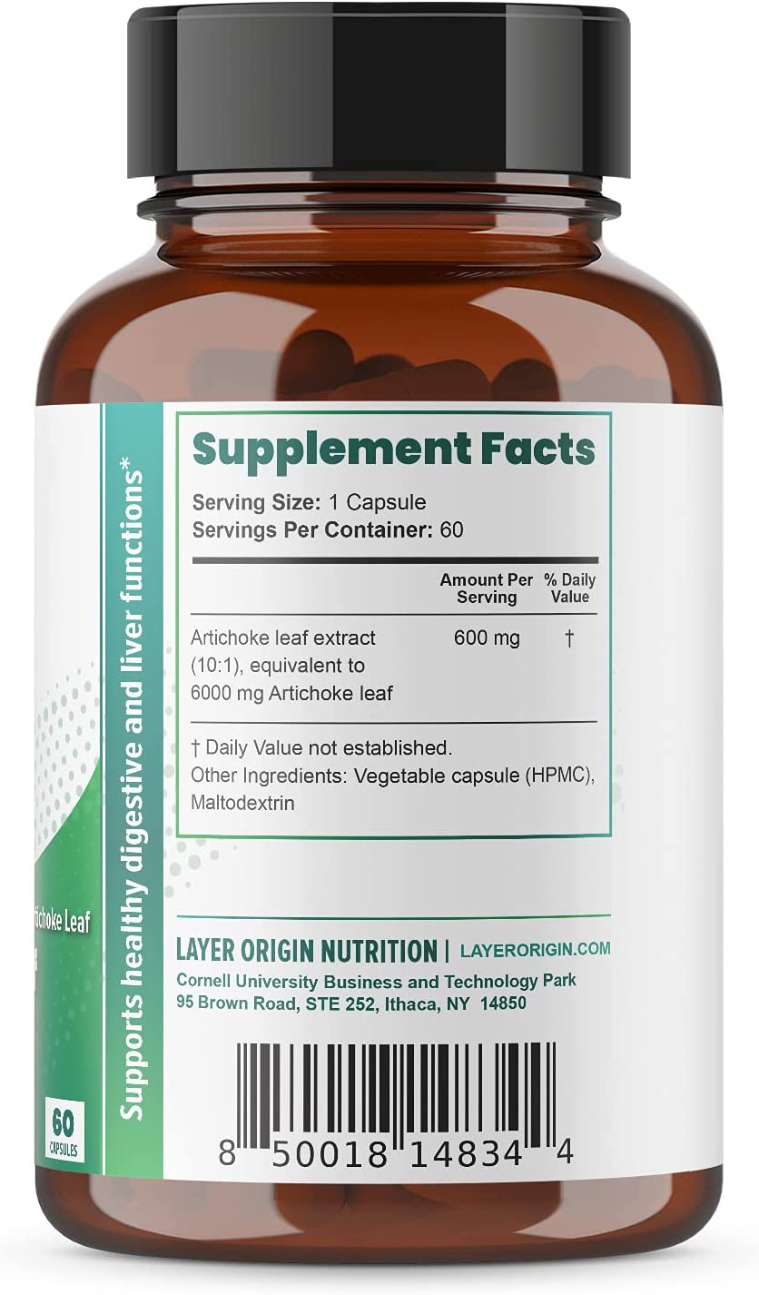 Artichoke Extract 6000 mg | Dietary Supplement to Support Liver Cleanse, Liver Functions, and Digest