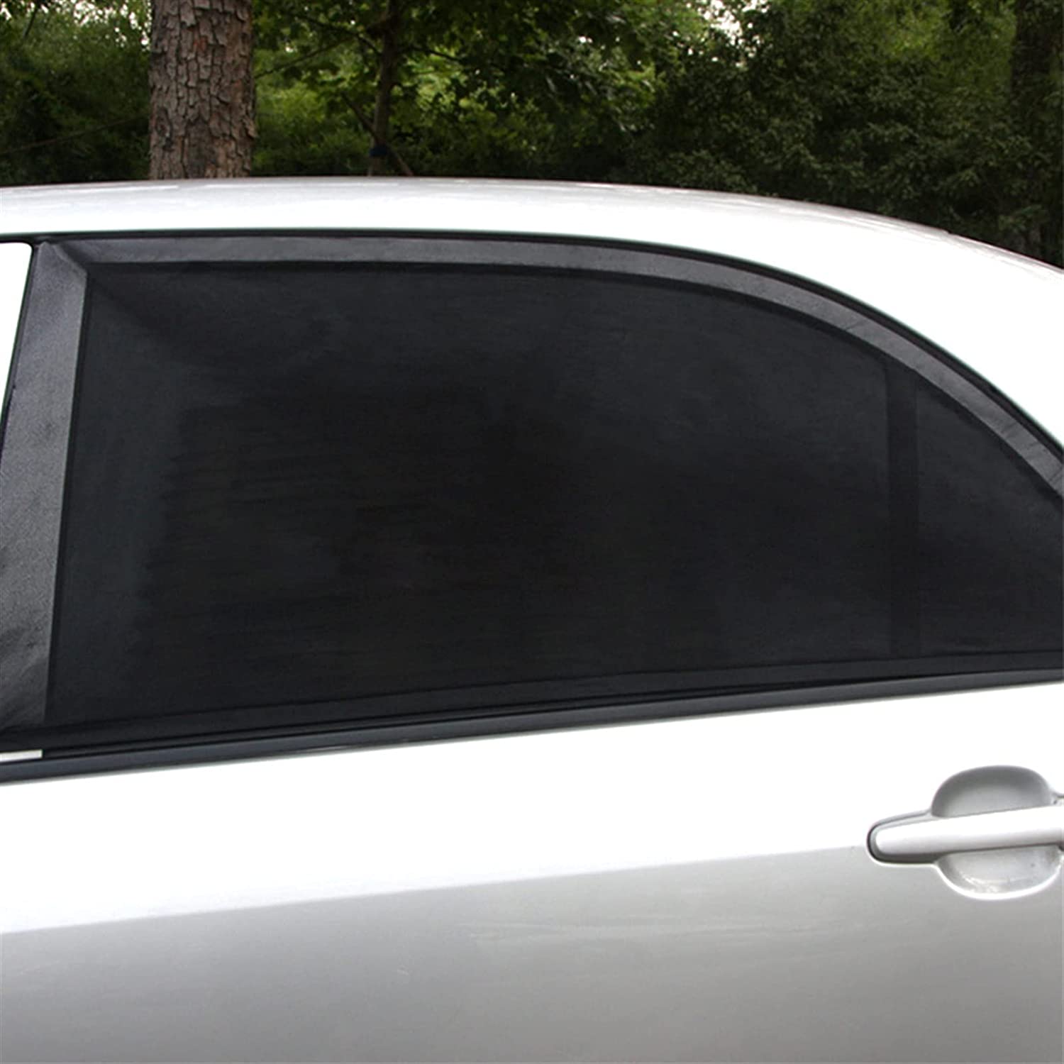 SUOTENG Universal Elastic Car Window Sunshades, Car Window Shades Sun Cover Rear Side Kids Baby UV P
