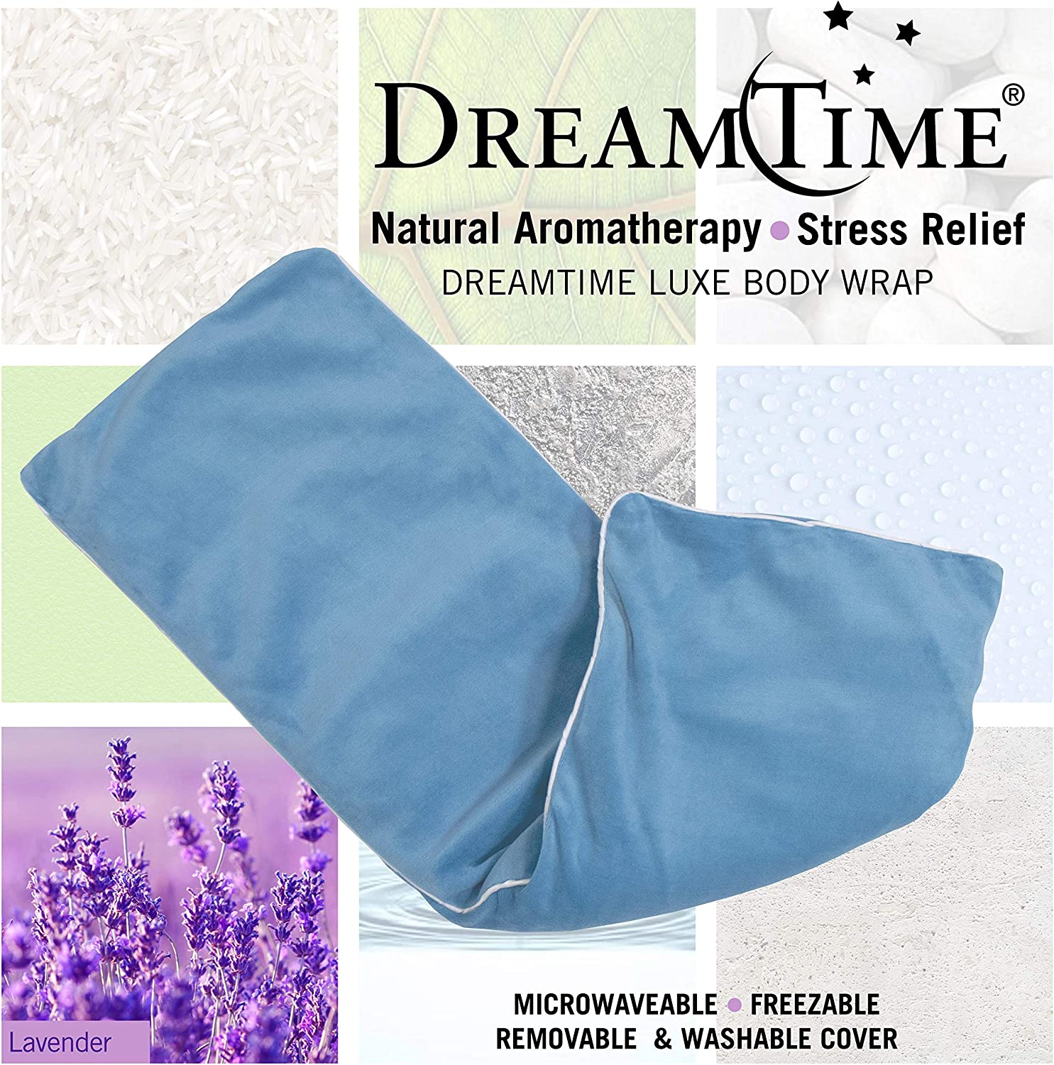 DreamTime Luxe Body Wrap, Heat Therapy for Sore Muscles, Relaxing Stress Relief, Soothing for Whole 