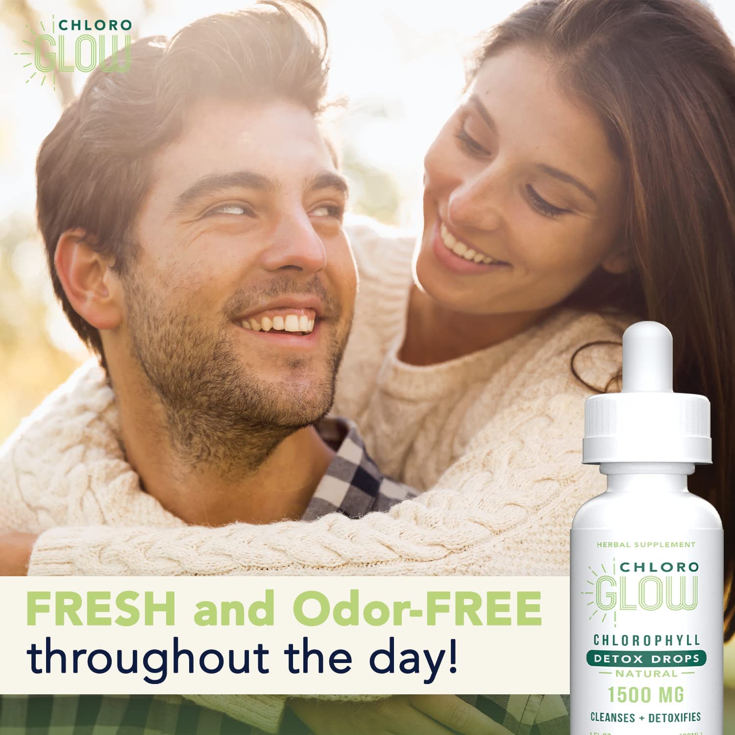 Chloroglow Liquid Chlorophyll Oxygen Drops 1500mg | Energy Supplement and Immune Support, Natural De