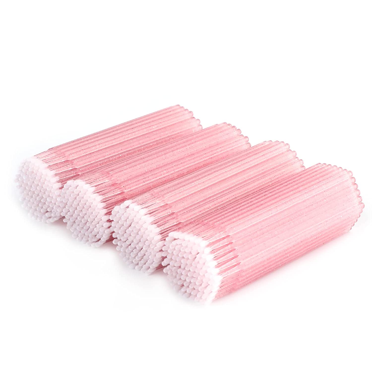 400PCS Crystal Micro Brush Applicator Disposable Micro Cotton Swabs for Eyelash Extensions Makeup Cl