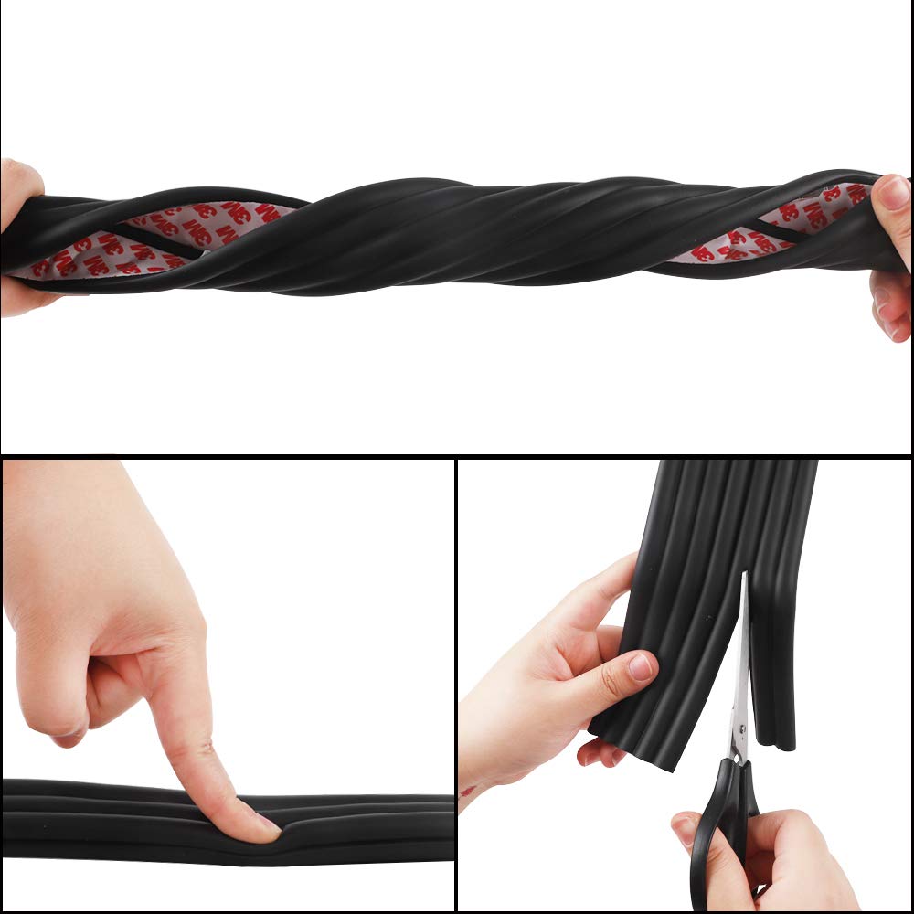 Baby Proofing Edge Guards 29.5ft Edge Protectors, 3M Pre-Taped, for Table, Desk, Fireplace(Black)