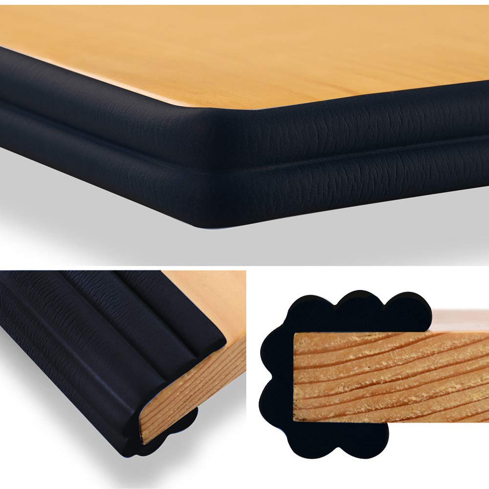 Baby Proofing Edge Guards 29.5ft Edge Protectors, 3M Pre-Taped, for Table, Desk, Fireplace(Black)