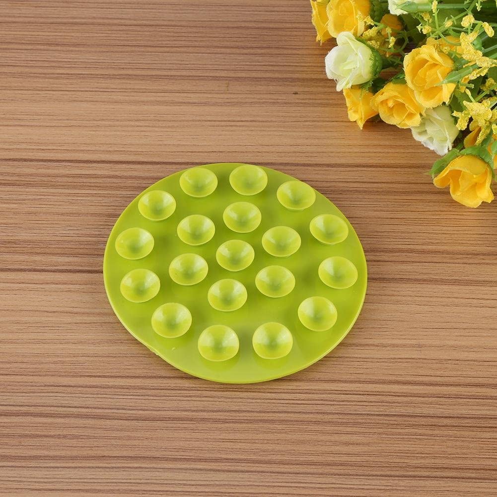 Fdit 3pcs Non-Slip Placemat Double-Sided Sucker Anti-Slip Plate Cutlery Stationary Pad Creative for 