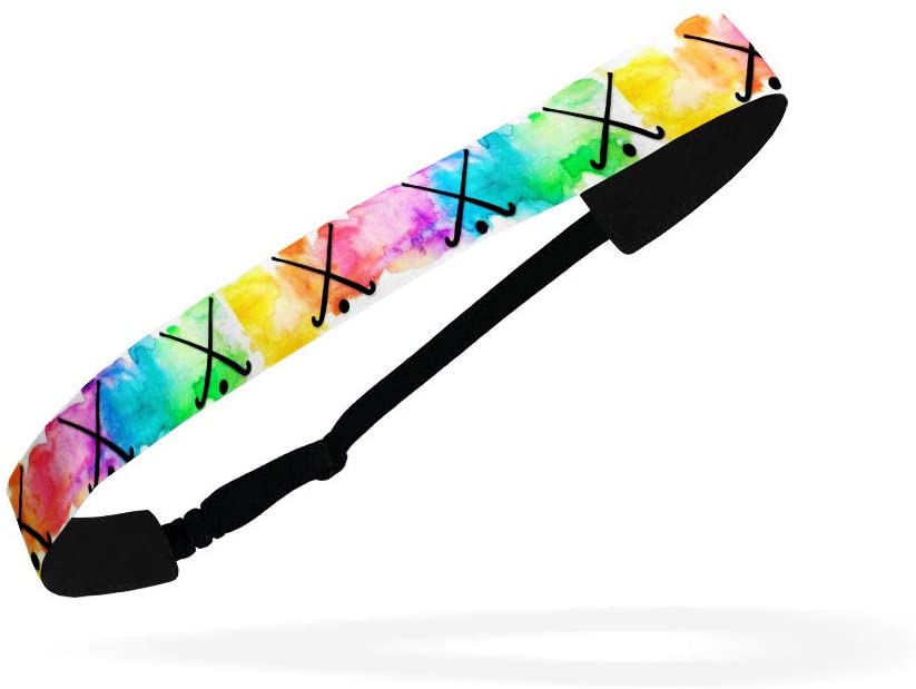 RAVEbandz! Women’s Adjustable Elastic Headbands (Field Hockey) - for Fashion or Workouts - Non Sli