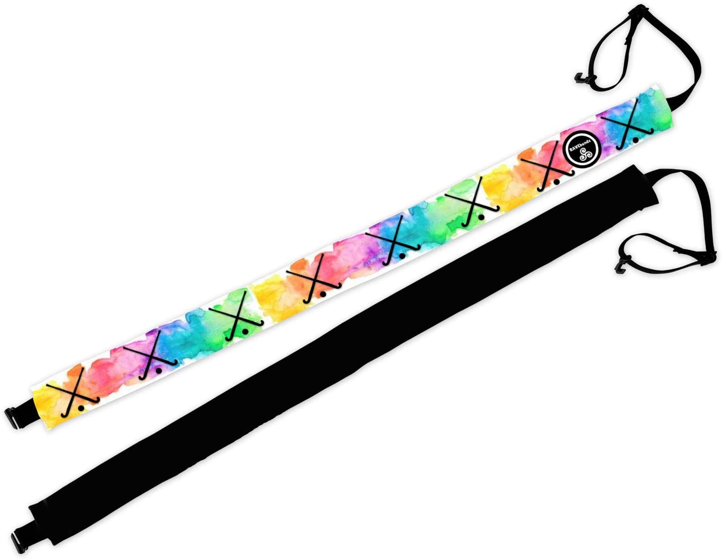 RAVEbandz! Women’s Adjustable Elastic Headbands (Field Hockey) - for Fashion or Workouts - Non Sli