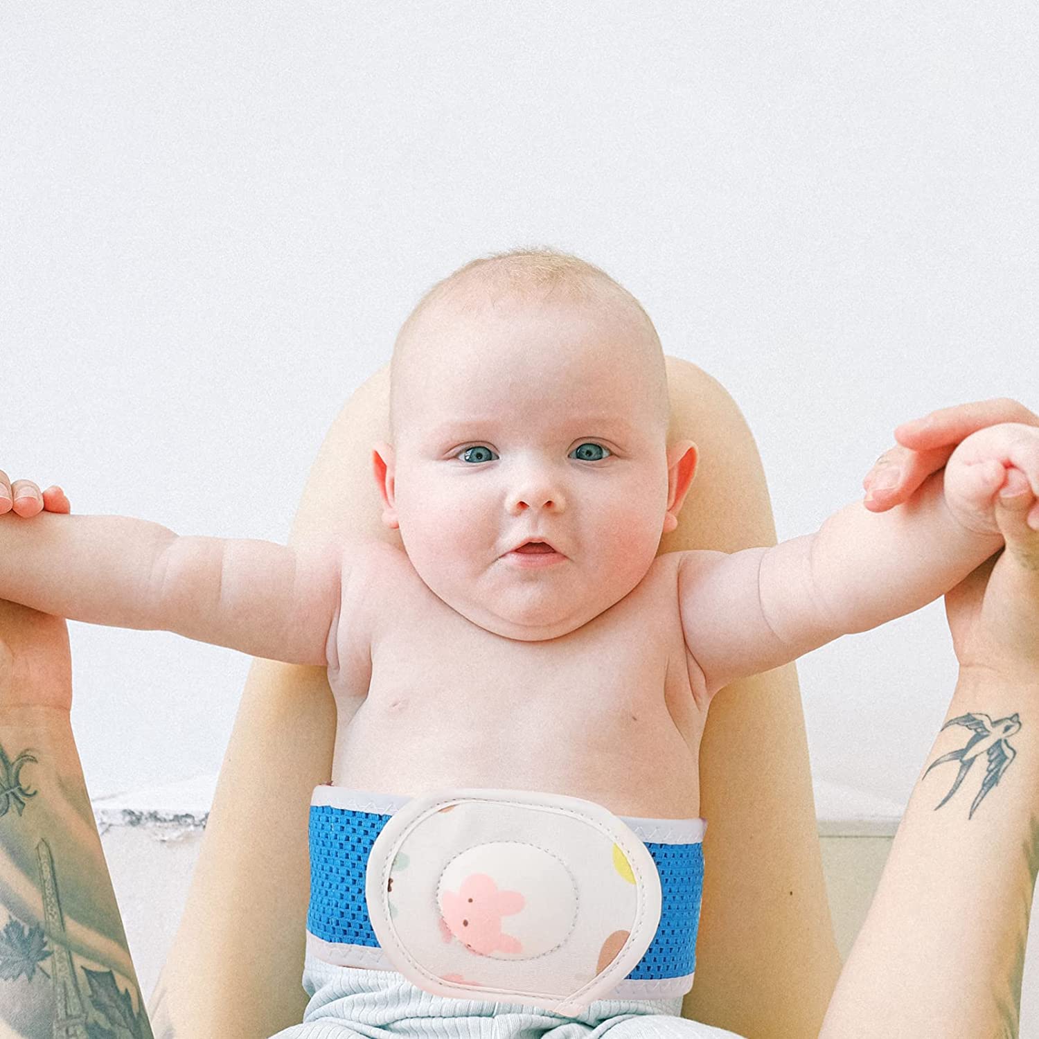 Newborn Baby Belly Umbilical Band: Soft Cotton Infant Umbilical Cord Belly Band Baby Hernia Packs Ne